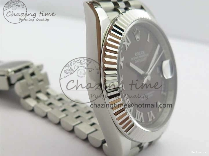 1219 DateJust 41mm 126334 SS BP Maker 1:1 Best Edition New Version Gray Roman Dial on Jubilee Bracelet Reliable 3035